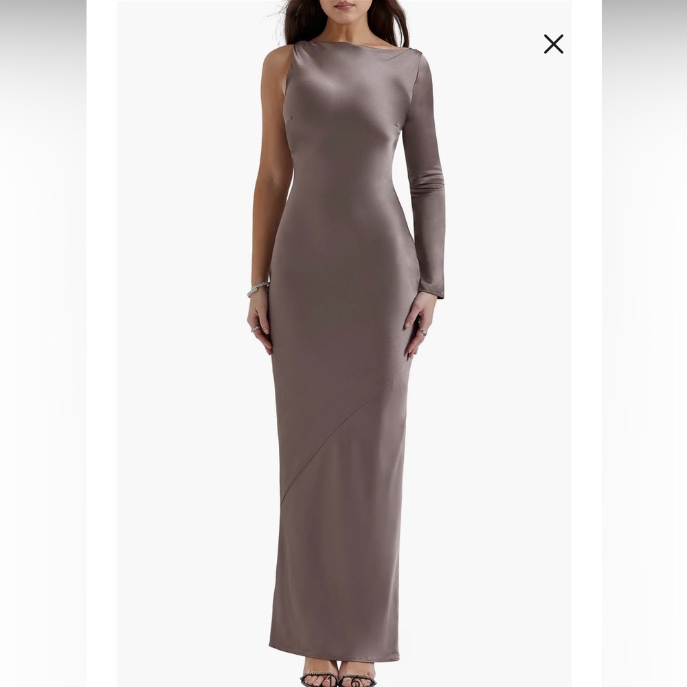 Catiana Asymmetric Satin Cocktail Dress